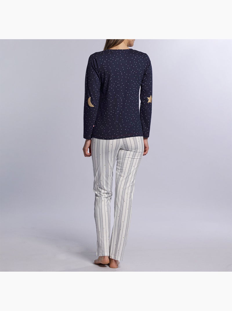 Pyjama   AURORE marine/imprimé - DODO Bleu foncé - Kiabi