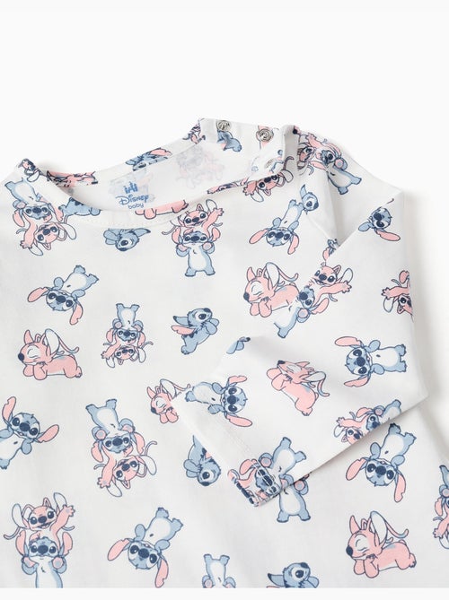 Pyjama avec pieds en coton avec motif Stitch - Kiabi