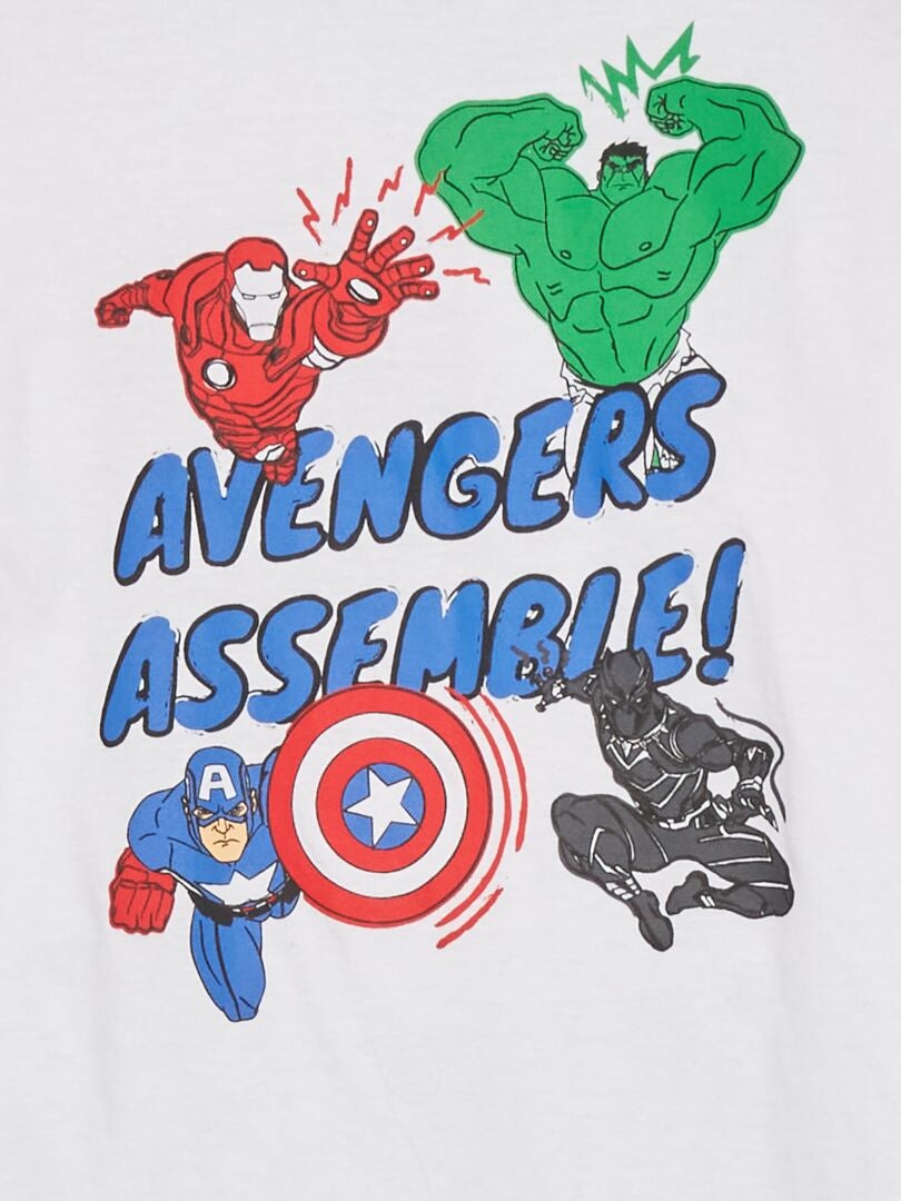 Pyjama 'Avengers' - 2 pièces blanc - Kiabi
