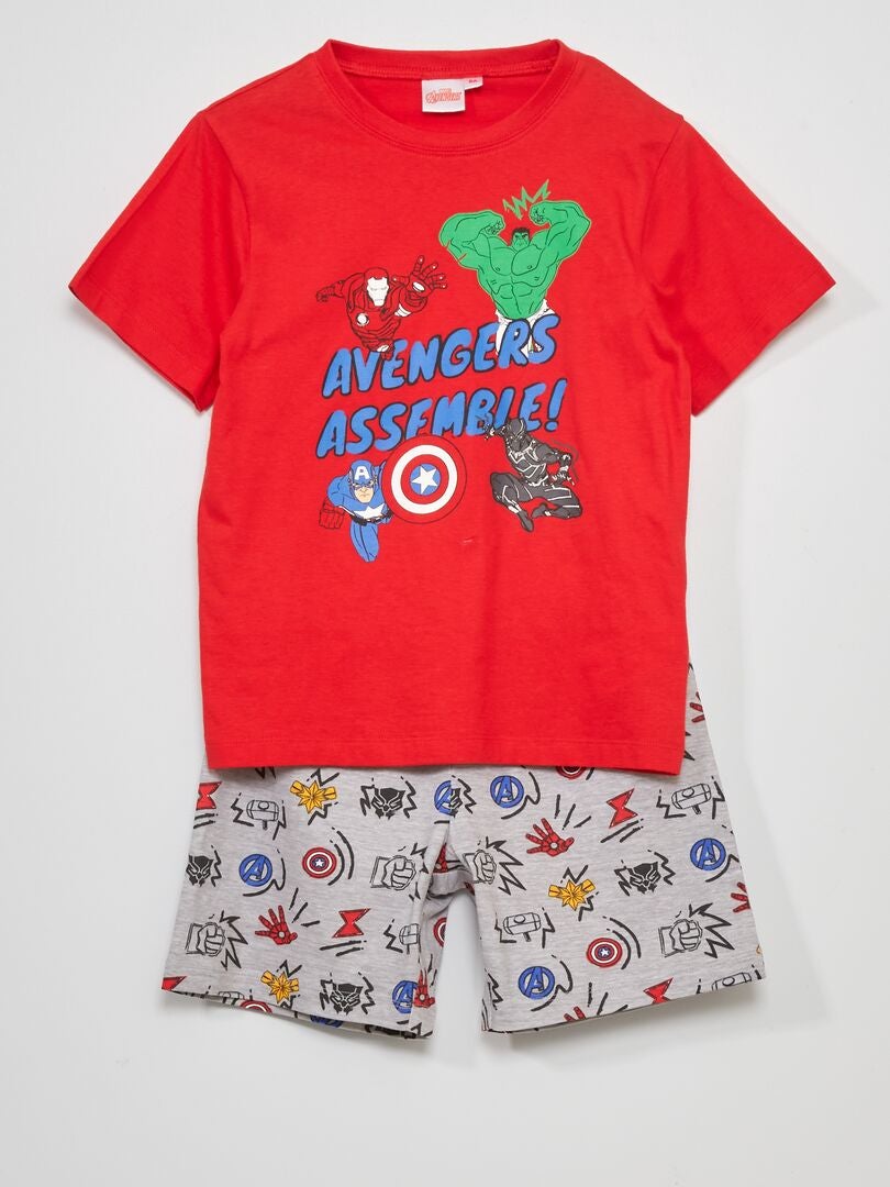 Pyjama 'Avengers' - 2 pièces rouge - Kiabi