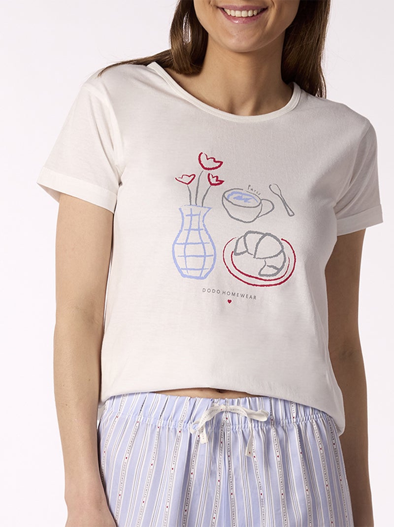 Pyjama   BALLADE Denim - DODO Blanc - Kiabi