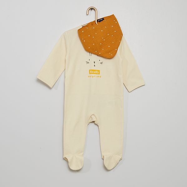 Pyjama Bandana Bebe Fille Blanc Kiabi 5 40