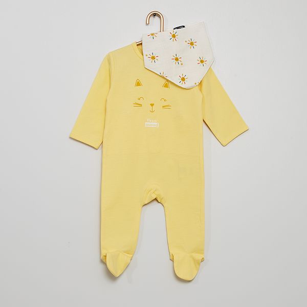 Pyjama Bandana Bebe Fille Jaune Kiabi 3 60