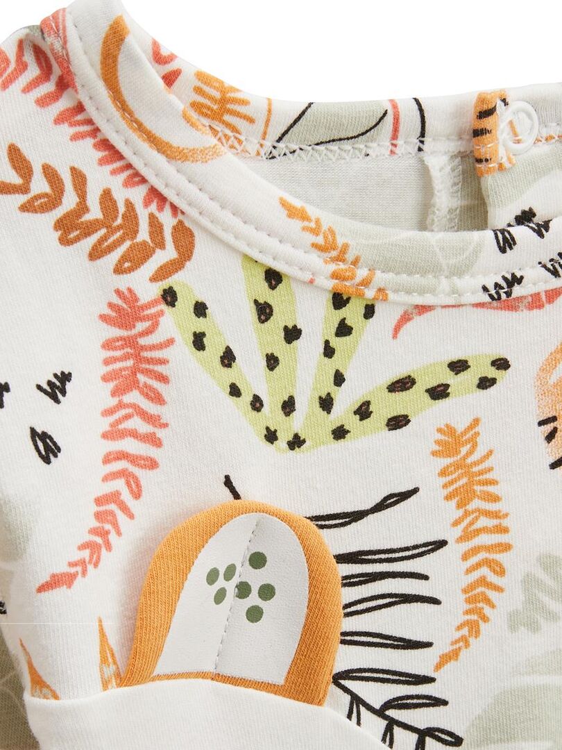 Pyjama bébé 2 pièces à pieds retroussables Dumbea Kaki Kiabi 11.99€