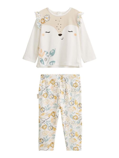 Pyjama bébé 2 pièces écru Capucine - Kiabi