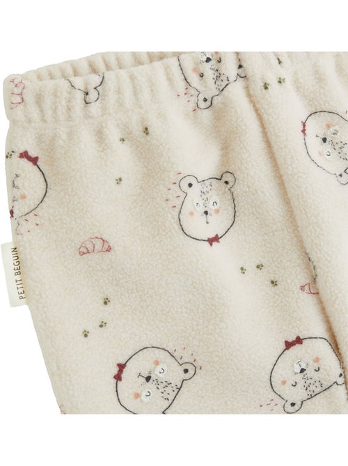 Pyjama bébé 2 pièces en polaire avec pieds retroussables pistache - Kiabi Pyjama bébé 2 pièces en polaire avec pieds retroussables pistache - Kiabi