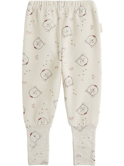 Pyjama bébé 2 pièces en polaire avec pieds retroussables pistache - Kiabi Pyjama bébé 2 pièces en polaire avec pieds retroussables pistache - Kiabi