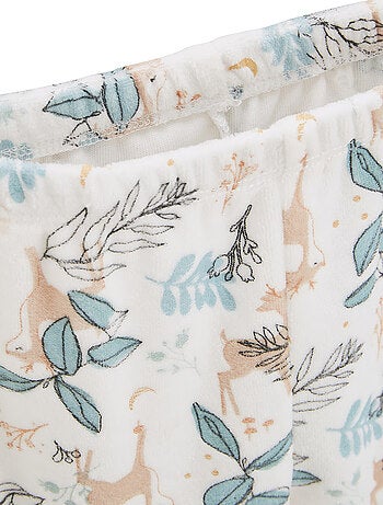 Pyjama bébé 2 pièces en velours avec pieds Alma