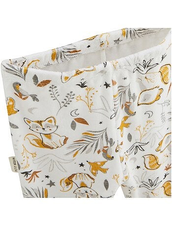 Pyjama bébé 2 pièces en velours avec pieds Petit Loup