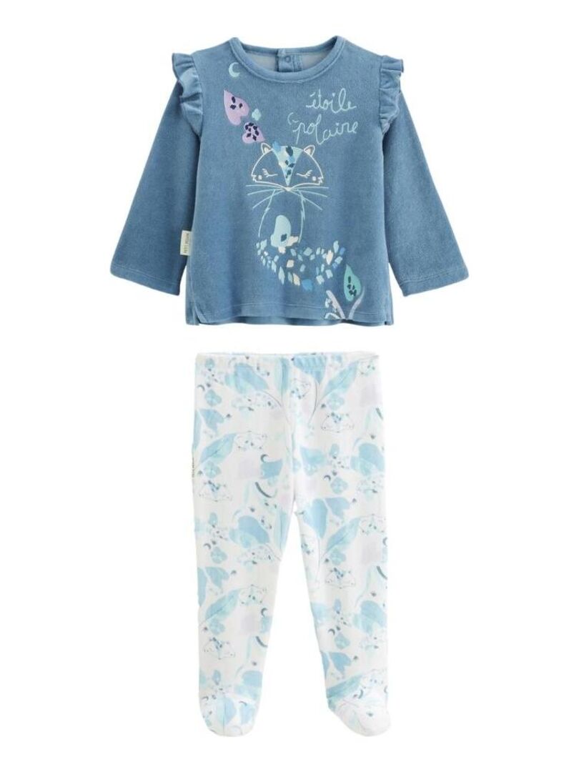 Pyjama bebe 2 pieces velours sale