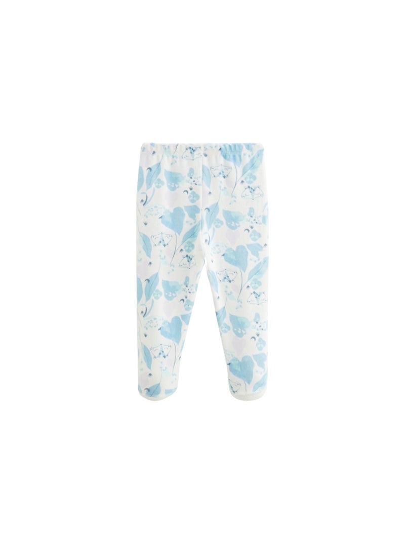 Pyjama bébé 2 pièces en velours avec pieds Polarmoon Bleu - Kiabi