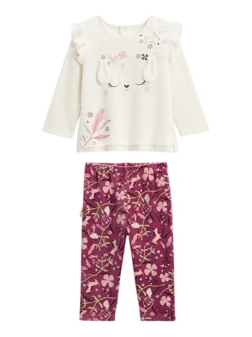 Pyjama bébé 2 pièces en velours Mila - Kiabi