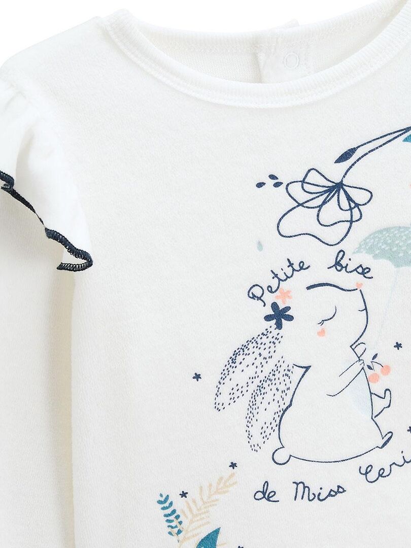 Pyjama bébé 2 pièces en velours Misscerise Bleu Kiabi 11.99€