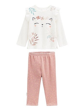 Pyjama bébé 2 pièces en velours Rosa - Kiabi