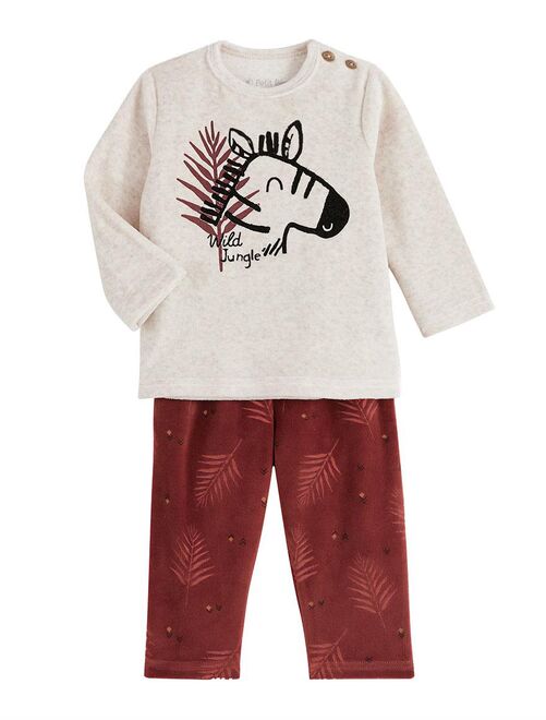 Pyjama bébé 2 pièces en velours Wild Jungle - Kiabi