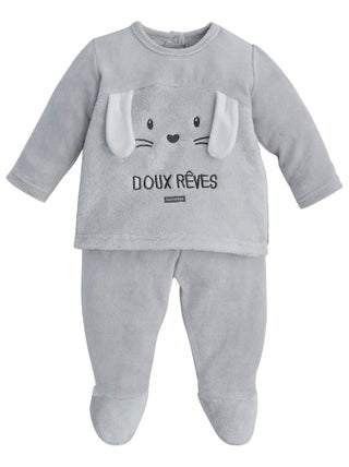 PYJAMA BEBE 2 PIECES GRIS "LAPIN"