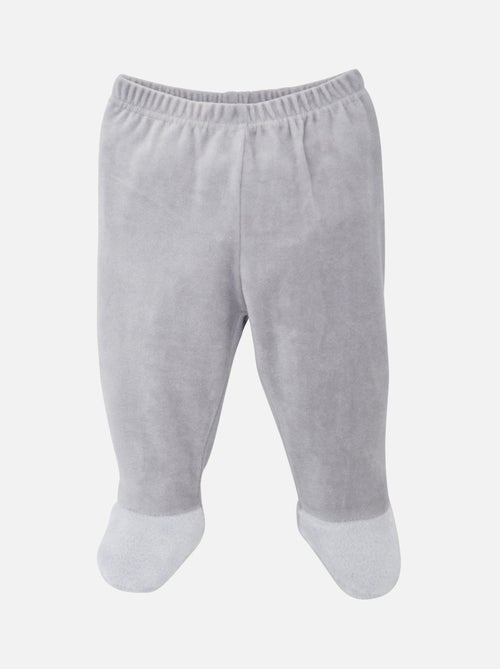 PYJAMA BEBE 2 PIECES GRIS "LAPIN" - Kiabi