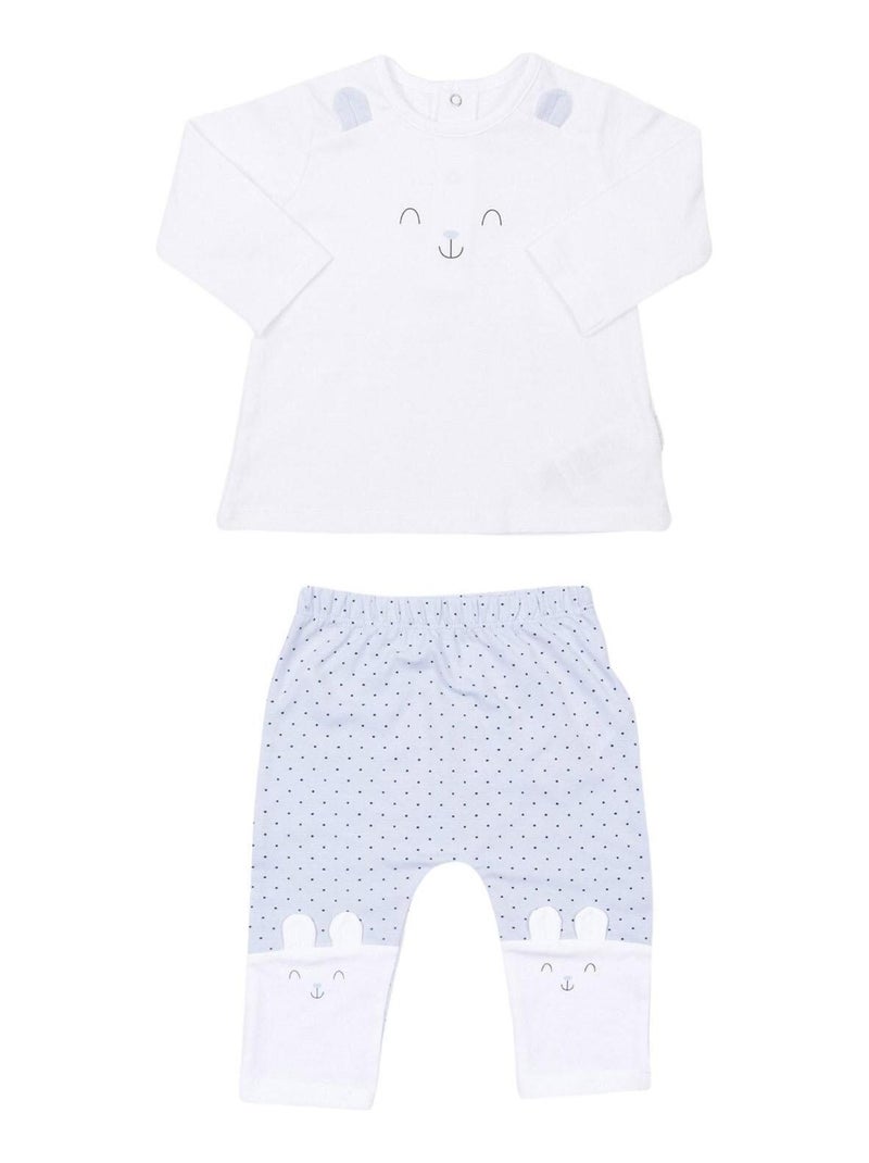 Pyjama bébé 2 pièces , LAPIN Kitikate Bleu - Kiabi