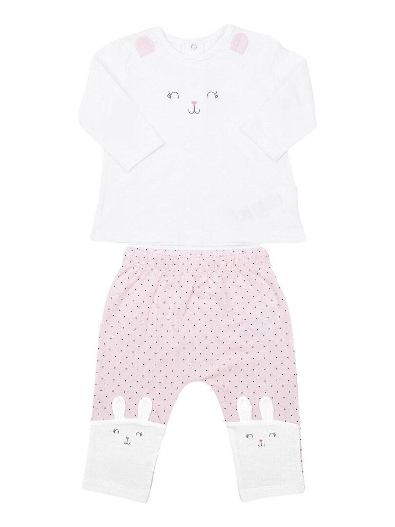 Pyjama bébé 2 pièces , LAPIN Rose - Kiabi
