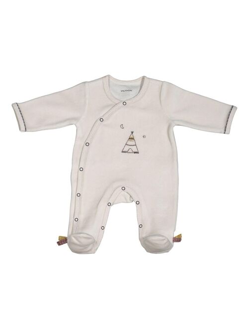 Pyjama bébé à manches longues en velours - SAUTHON - Kiabi