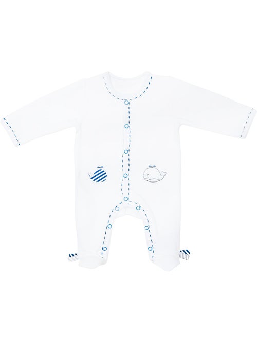 Pyjama bébé à manches longues en velours - SAUTHON - Kiabi