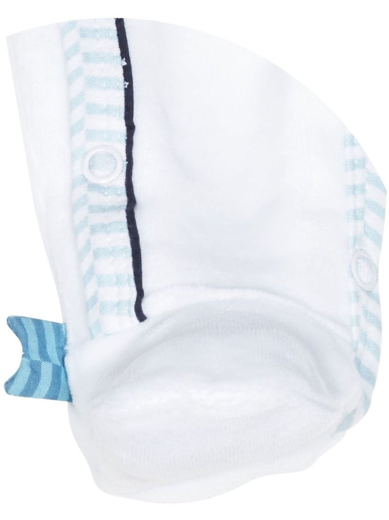 Pyjama bébé à manches longues en velours - SAUTHON Blanc Bleu ciel - Kiabi