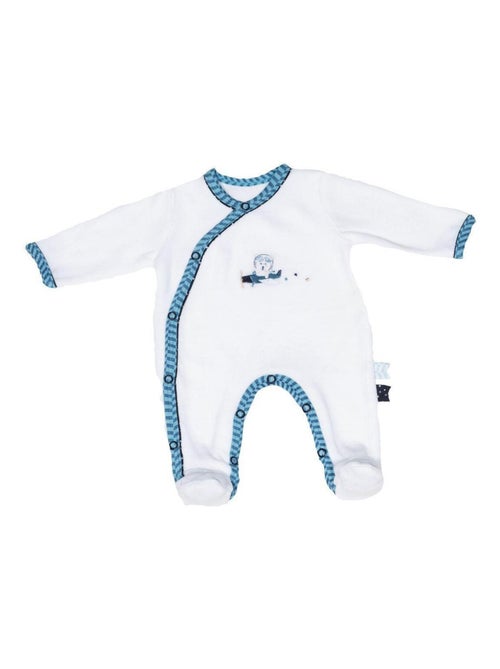 Pyjama bébé à manches longues en velours - SAUTHON - Kiabi