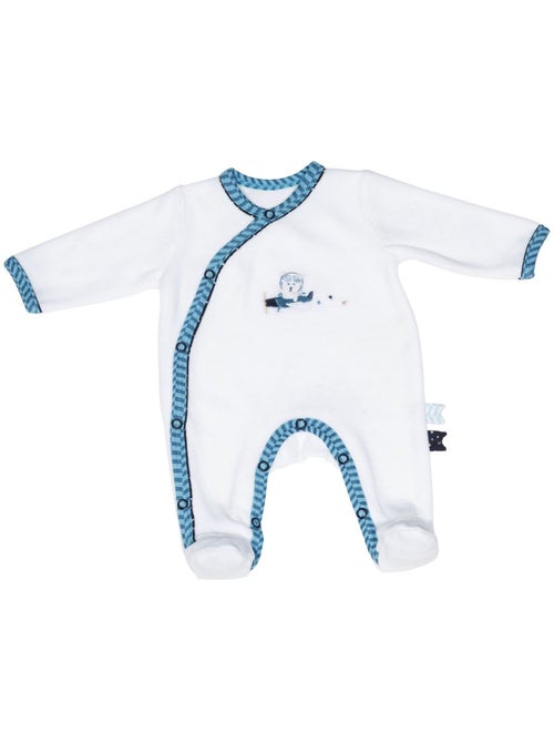 Pyjama bébé à manches longues en velours - SAUTHON - Kiabi