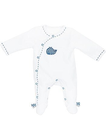 Pyjama bébé à manches longues en velours - SAUTHON