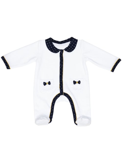 Pyjama bébé à manches longues en velours - SAUTHON - Kiabi