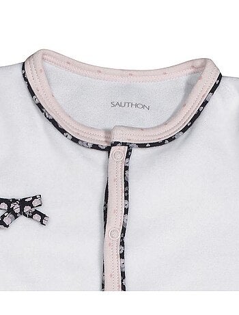 Pyjama bébé à manches longues en velours - SAUTHON