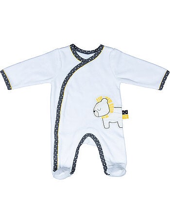 Pyjama bébé à manches longues en velours - SAUTHON
