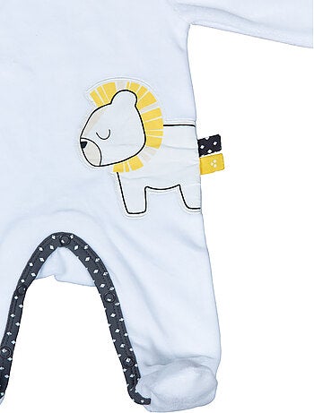 Pyjama bébé à manches longues en velours - SAUTHON