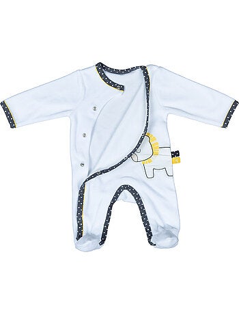 Pyjama bébé à manches longues en velours - SAUTHON