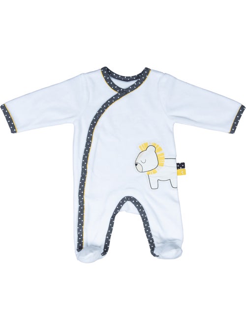 Pyjama bébé à manches longues en velours - SAUTHON - Kiabi