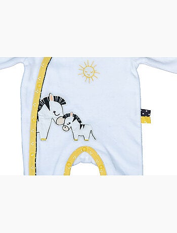 Pyjama bébé à manches longues en velours - SAUTHON