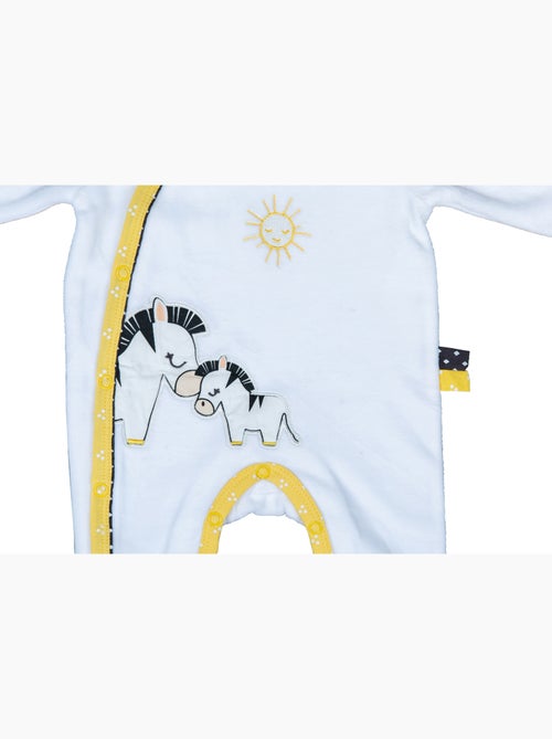 Pyjama bébé à manches longues en velours - SAUTHON - Kiabi