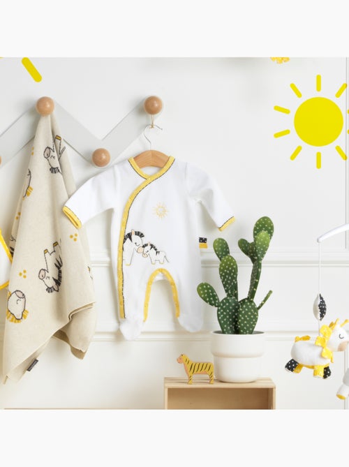 Pyjama bébé à manches longues en velours - SAUTHON - Kiabi