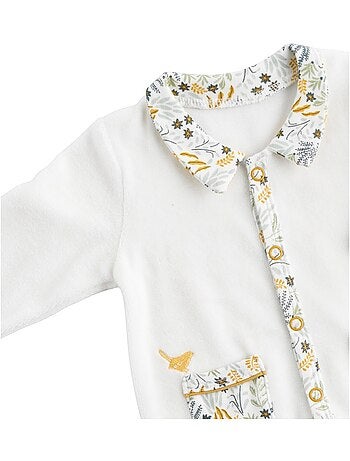 Pyjama bébé à manches longues en velours - SAUTHON