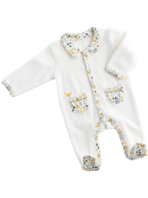 Pyjama bébé à manches longues en velours - SAUTHON - Kiabi