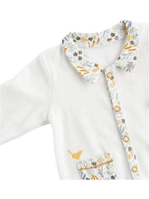 Pyjama bébé à manches longues en velours - SAUTHON - Kiabi