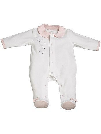Pyjama bébé à manches longues en velours - SAUTHON