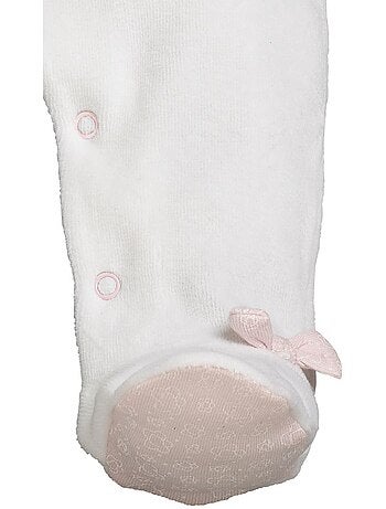 Pyjama bébé à manches longues en velours - SAUTHON