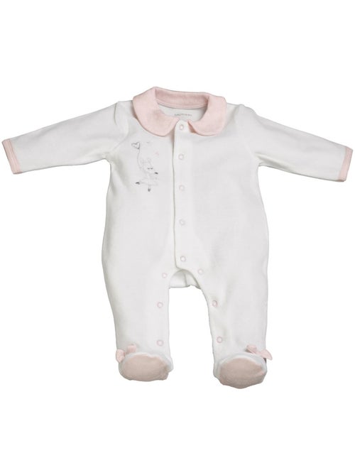 Pyjama bébé à manches longues en velours - SAUTHON - Kiabi