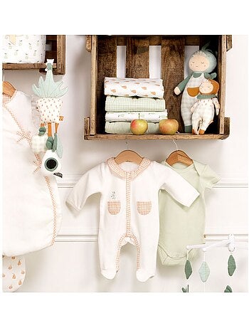 Pyjama bébé à manches longues en velours - SAUTHON