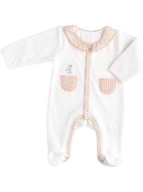 Pyjama bébé à manches longues en velours - SAUTHON - Kiabi