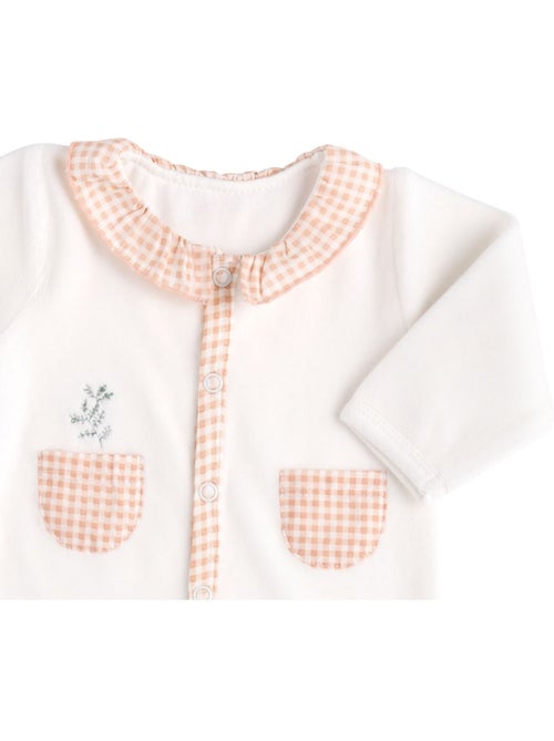 Pyjama bébé à manches longues en velours - SAUTHON - Kiabi