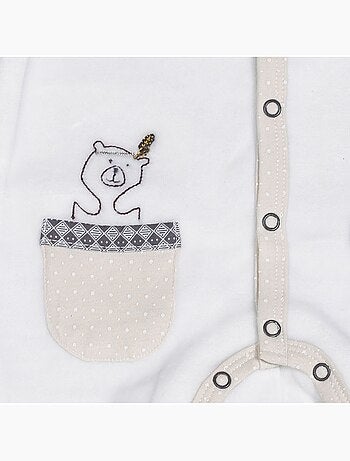 Pyjama bébé à manches longues en velours - SAUTHON