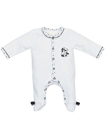 Pyjama bébé à manches longues en velours - SAUTHON