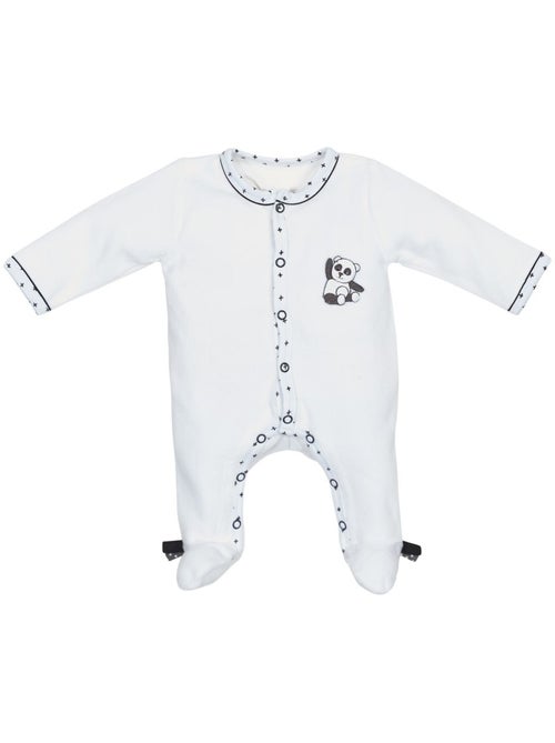 Pyjama bébé à manches longues en velours - SAUTHON - Kiabi